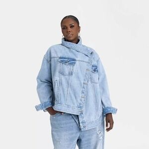 KBB by KAHLANA Target Women's XXL 2 Extra Large The Denim Jacket Light Wash Jean
